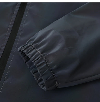 Men Reflective Jacket Gradient Colorful Hip-hop Streetwear Night Outdoor Hooded Windproof Coats Fashion Dance Skateboard Clothes