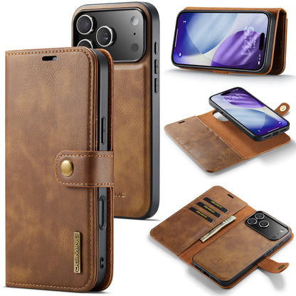 Luxury 2 in 1 Detachable Leather Case for iPhone 17 Pro Max 17 Pro 17 Air 17 Shockproof Book Bolio Magnetic Flip Cover