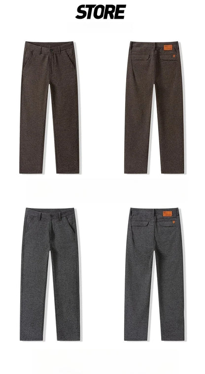 Men's Slim Fit Chenille Long Pants Advanced Business Casual Trousers Trend Autumn Comfortable Daily Wear Male Clothing
