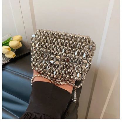 PU Sense of Luxury Solid Color Evening Bags Hollow Out Temperament 2025 Hot Sale Ladies Bags Versatile Fashion Shoulder Bags