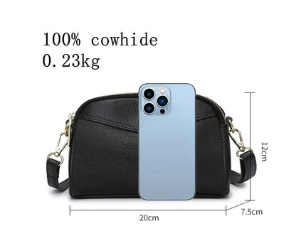 100% cowhide Womens New Korean Fashion Ladies Shoulder Bag Trend Handbags Retro Designer Luxury Female Totes Handbag for Girls
