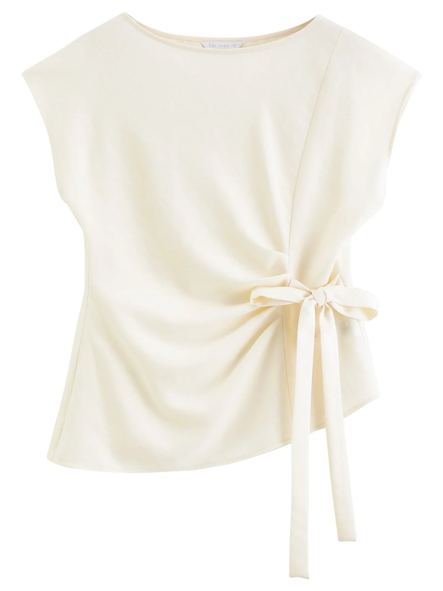 2026 Summer Women‘s Slash Neck Tie-Waist Polka Dot Short Sleeves Blouse Front-Knot Shirt French Office Chic Coquette Style