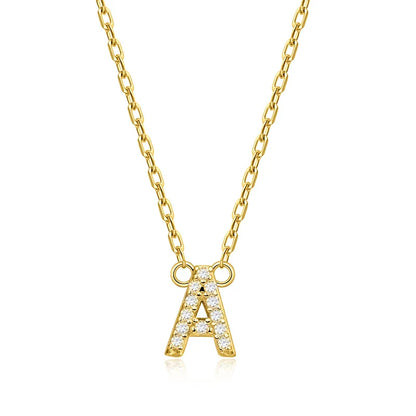Letter Customized Products Moissanite Necklace for Women Small Size Pendant 925 Sterling Silver Jewelry By Shiran Aloni