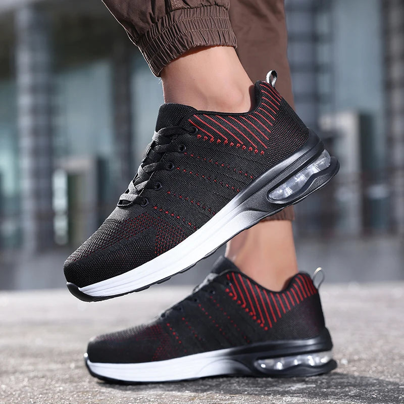 Lightweight Safety Shoes Women Men Air Cushion Work Sneakers Steel Toe Shoes Construction Safety Boots Anti-smash Work Shoes