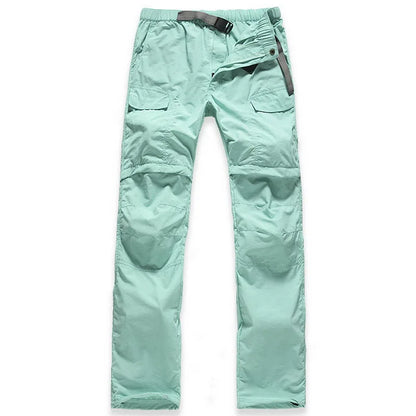 Women's Summer Hiking Pants Women Trekking Sport Quick Dry Thin Cargo Trousers Removable Outdoor Camping Pants Shorts