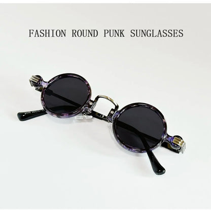 Small Round Punk Sunglass Men Vintage Vacation Steampunk Sunglasses Women Trendy Retro Fashion Glasses Gafas De Sol Hombre Vasos