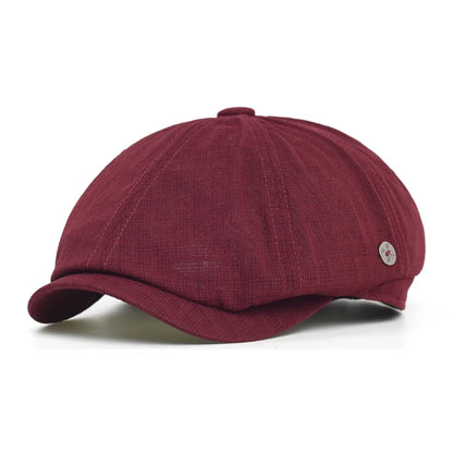 Spring Summer Breathable Mesh Newsboy Caps Men Woman Casual Beret Flat Ivy Cap Soft Solid Driving Fashion Peaked Cap Unisex