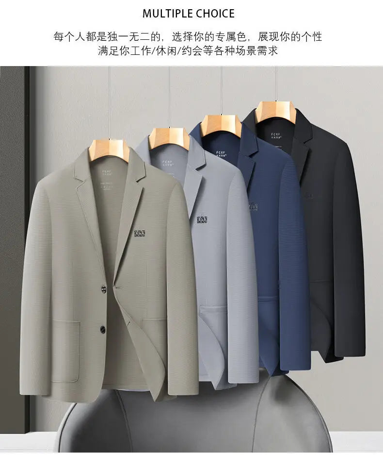 Blazer Summer Men's Casual Fashion Korean-style Business Solid Color Breathable, Lightweight and Sun-protective Clothing Blazer