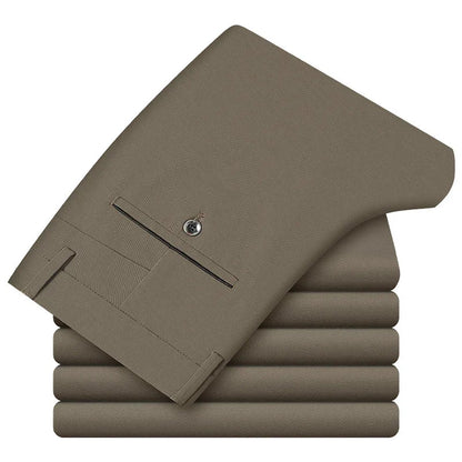4 Colors 98% Cotton Casual Pants Men 2024 New Classic Style Straight Loose High Waist Elastic Trousers Male Brand Clothes