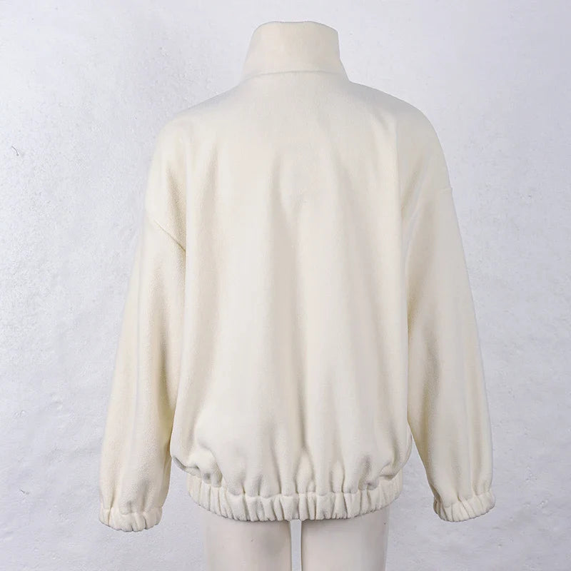 Original Pink Winter Lamb Fleece Hoodie Women Zipper Lapel Pullover флисовая кофта женская кофта женская