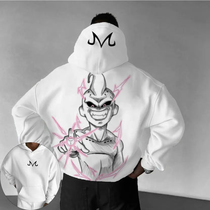Dragon Ball Men's Hoodie Sweater Majin Buu Japan Anime Summer Autumn Trend Boys Children's Long Sleeve Parent-Child Wear