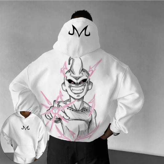 Dragon Ball Men's Hoodie Sweater Majin Buu Japan Anime Summer Autumn Trend Boys Children's Long Sleeve Parent-Child Wear