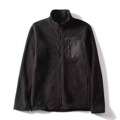 2026 Outdoor Men's Fishing Mountain Climbing Travel Sports Rock Climbing Hunting Camping Shooting Wool Stand-up Collar Jacket