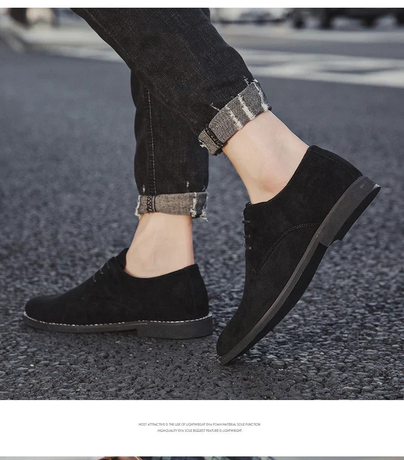 Luxury Men Derby Shoes High Quality Suede Leather Shoes for Men Business Casual Shoes Lace-Up Men Party Wedding Shoes Large Size