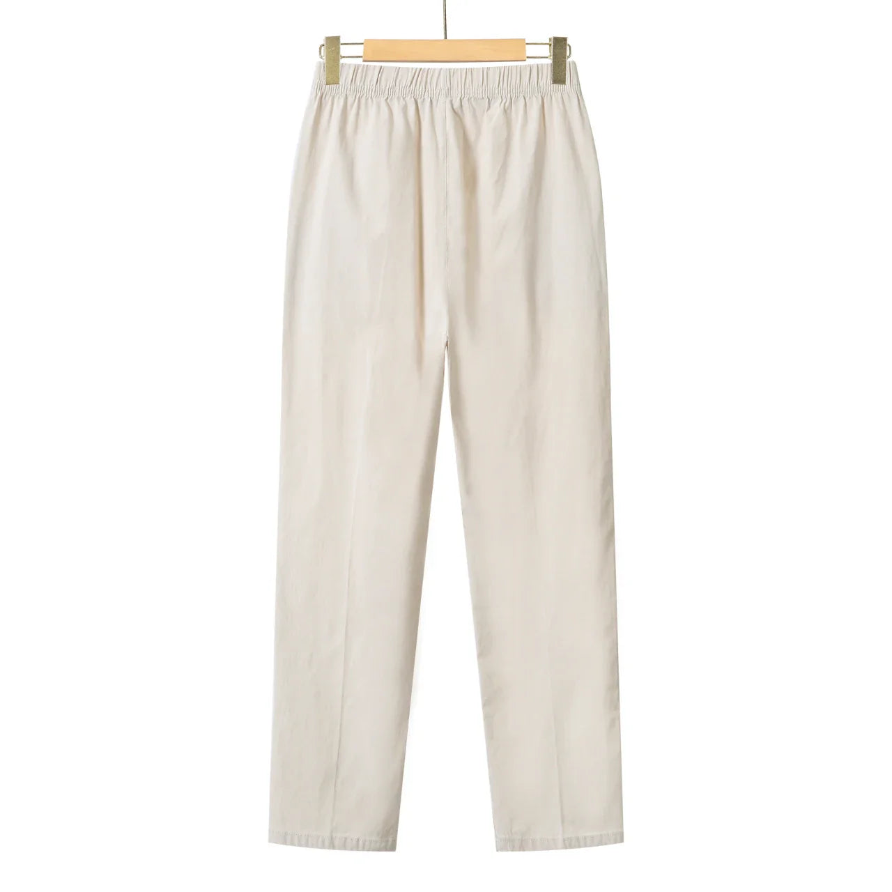 Summer Casual Washed Cotton Women's Plus Size Pants 2025 Elastic Waist Office Casual Outdoor Trousers Breathable Cool Clothing