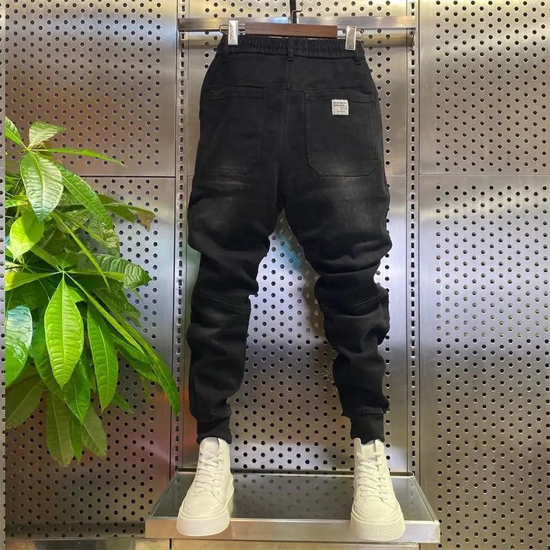 High Quality Fashion Comfortable Luxury Designer New Baggy Luxury Korean Style Loose Jeans for Men Ideal for Spring and Autumn