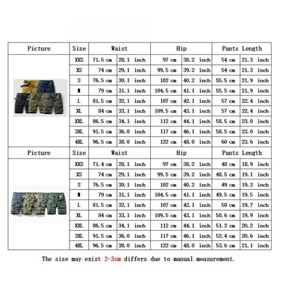 Men's Casual Washed Cotton Cargo Shorts Multi-Pocket Durable Knee-Length Work Shorts Pantaloncini Uomo Camouflage Roupas Hombre