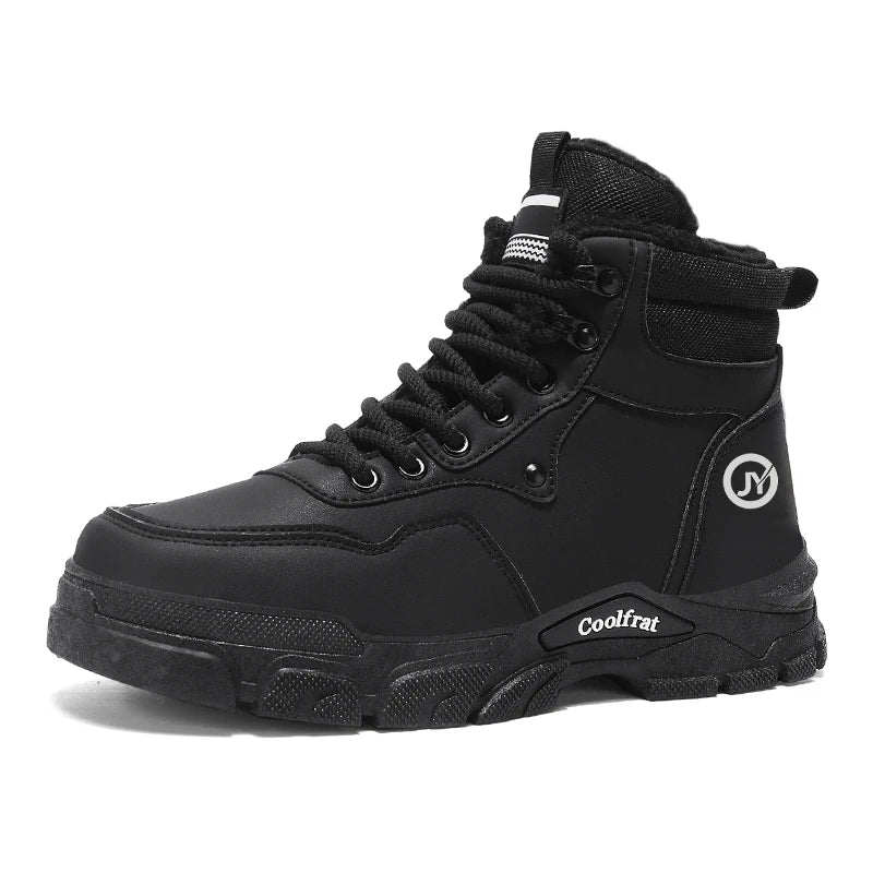 Mens Boots Casual Shoes Winter Platform Leather Designer Luxury Chelsea Cowboy Outdoor Work Safety Ankle Sneakers 2025