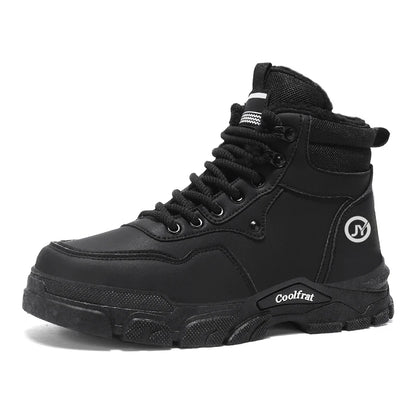 Mens Boots Casual Shoes Winter Platform Leather Designer Luxury Chelsea Cowboy Outdoor Work Safety Ankle Sneakers 2025