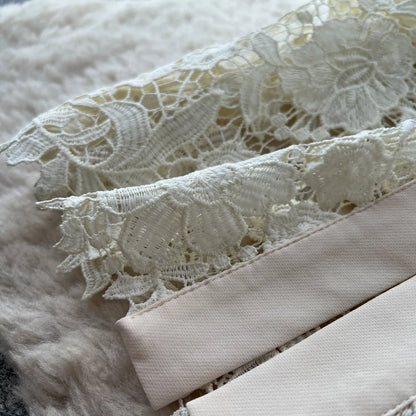 Classy Vintage Flower Lace Dress Office Lady Hollow Out Sashes Short Sleeve Bodycon French Senior Straight Long Dress