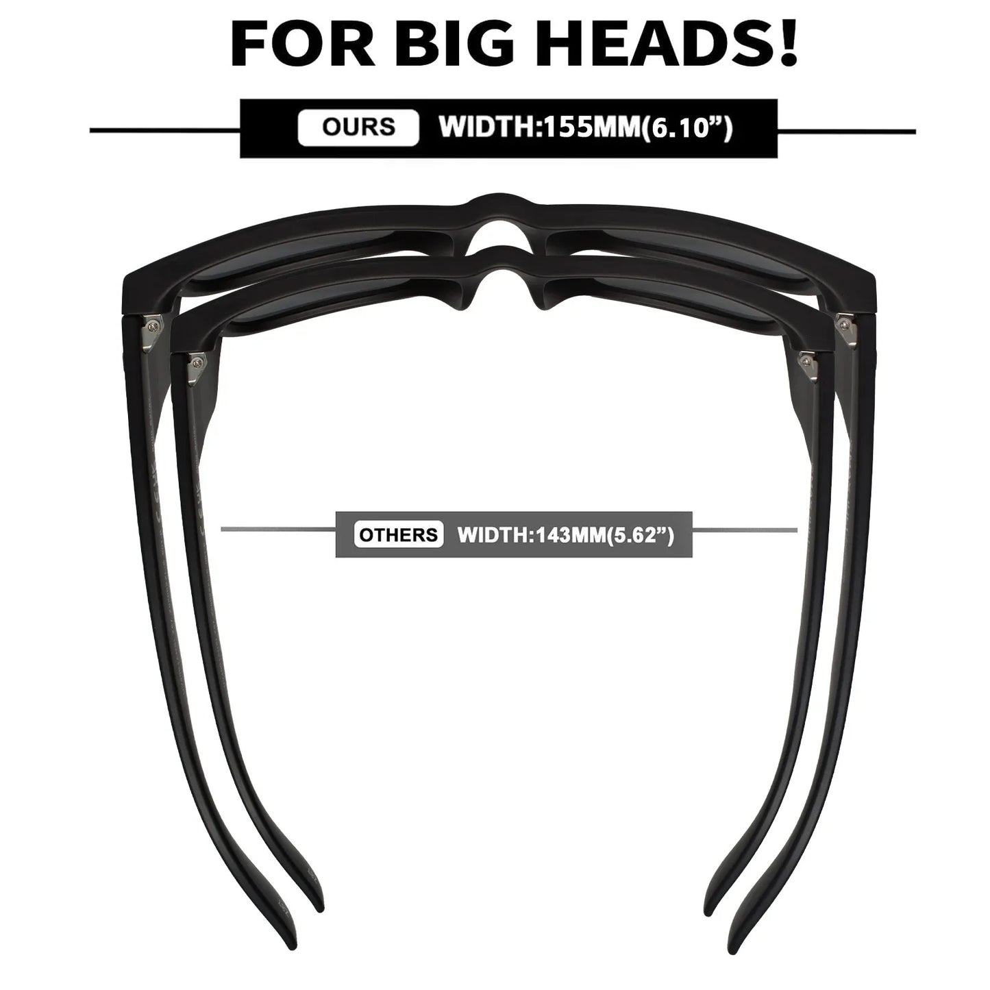 Extra Large Z87 Safety Sunglasses for Big Heads Men Women TR90 Oversized Side Shields Wrap Sun Glasses UV400 8806S