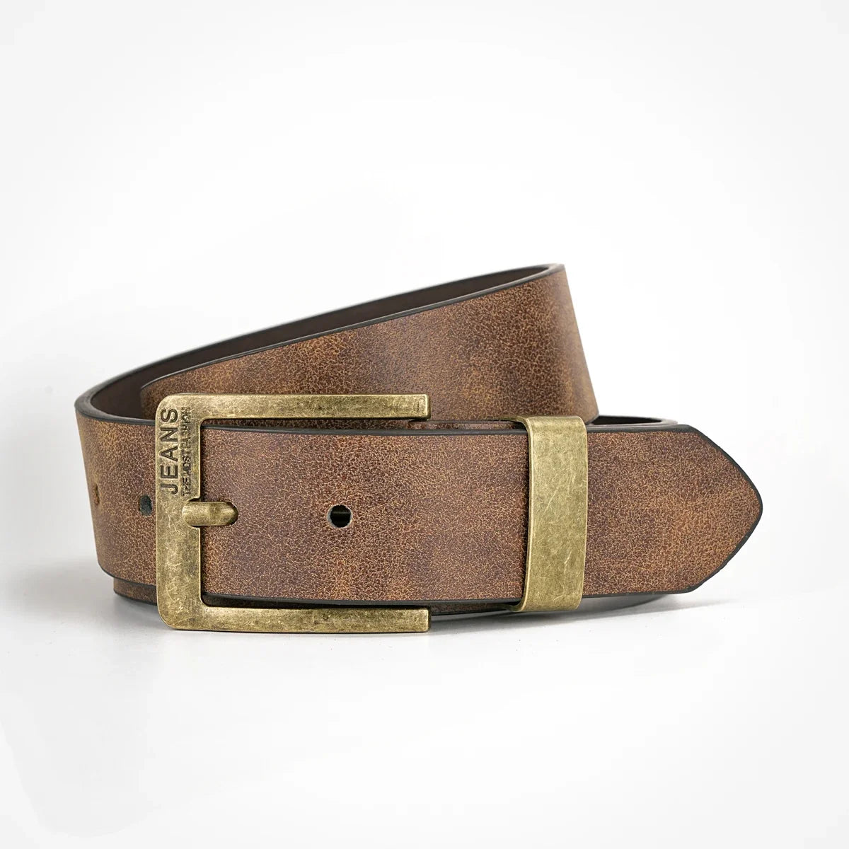 A Men's and Women's Casual Retro Belt Western Style! PU Leather Belt with Metal Buckle, Suitable for Daily Work Wear