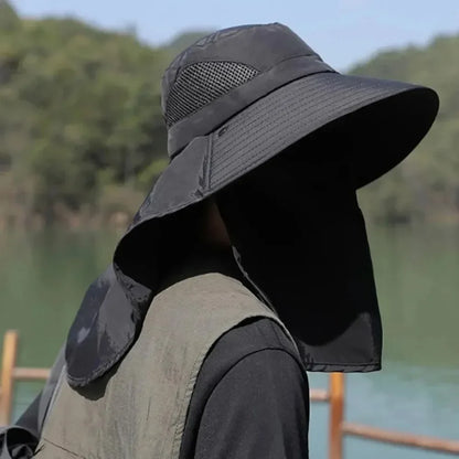Outdoor Unisex Summer Hat UV Protection Breathable Fishing Cap Sunshade Neck Protection Cycling And Climbing Hat Waterproof