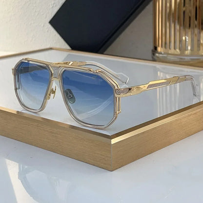 Luxury 0683 Alloy Sunglasses Men Brand Design Women Top Quality Hollow Top Quality Original Irregular Square Classical with Case