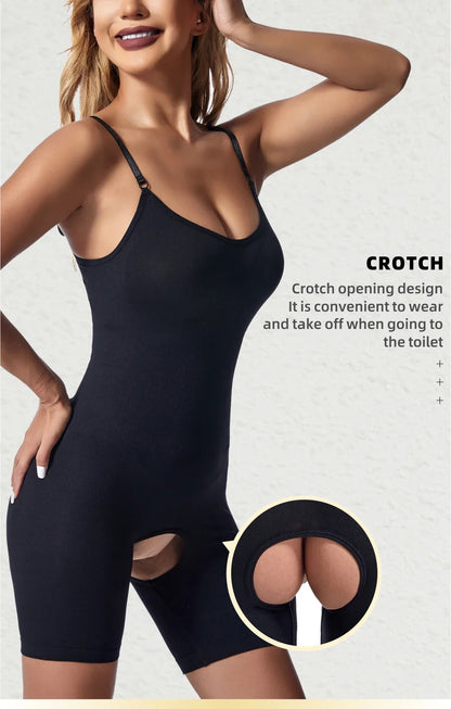 Bodysuit Shapewear Women Open Crotch Tummy Control Full Body Shaper Seamless Slimming Sheath Butt Lifter Abdomen Shapers Corset