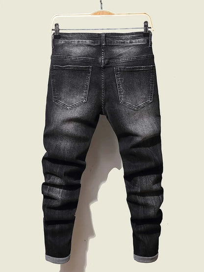Fashion Men's Jeans Pants Stretch Blue Skinny Jeans For Men Casual Slim Fit Denim Pants Korean Style Male Trousers Jeans