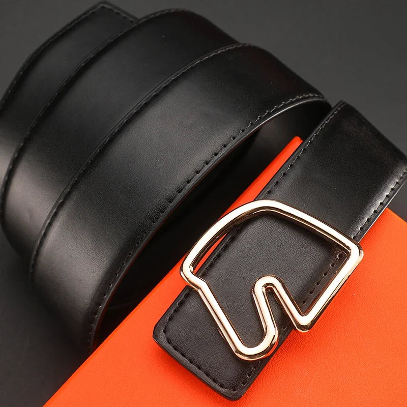 Width 3.8cm Famous Brand Belt Men Top Quality Luxury Genuine Leather Belts for Men Strap Metal Belt Fashion Women's Belt jeans