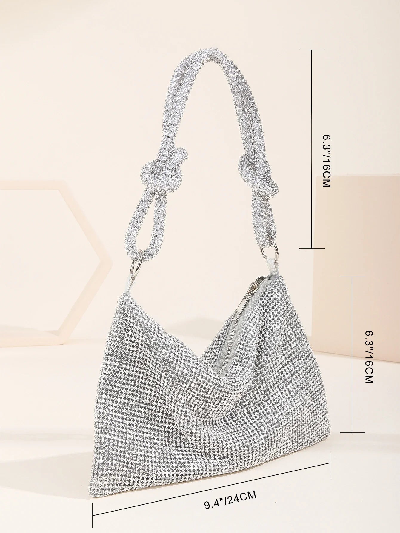 Women Shiny Rhinestones Shoulder Bag  Clutch Elegant Party Wedding Purses Handbag Ladies Fashion Evening Clutch B