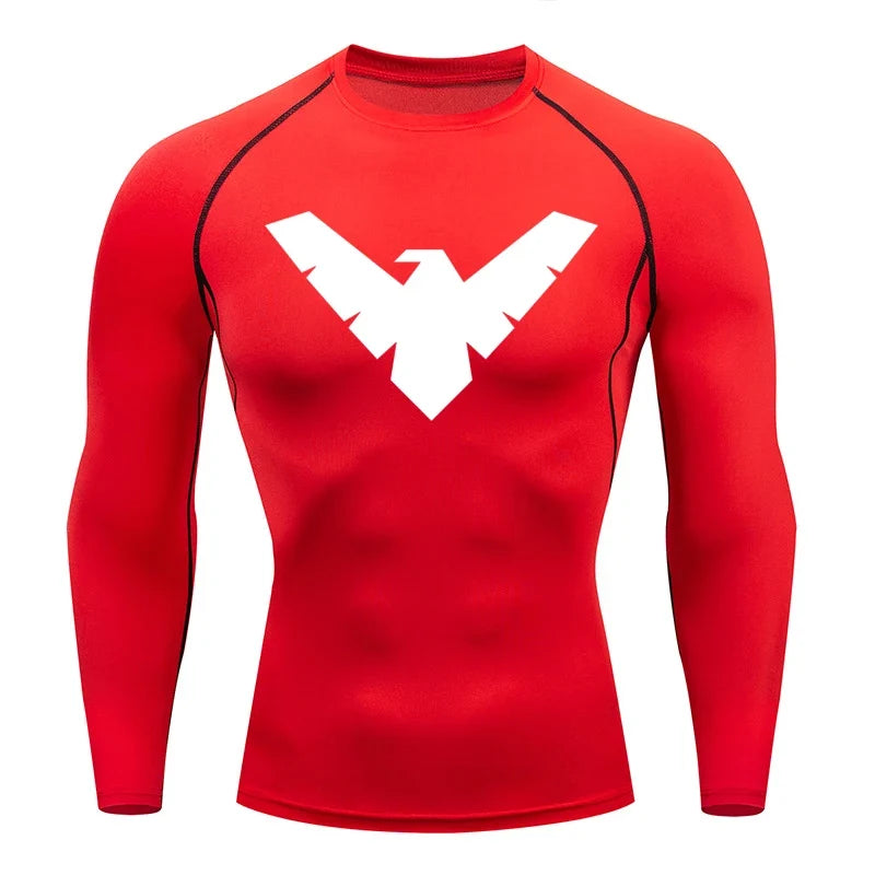 Summer Short Sleeve Compression Shirt Men Sports Top Running T Shirt Quick Dry Gym Workout Clothing Sun Protection Long Sleeve