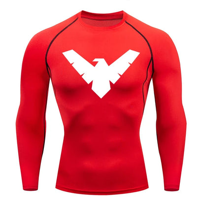 Summer Short Sleeve Compression Shirt Men Sports Top Running T Shirt Quick Dry Gym Workout Clothing Sun Protection Long Sleeve