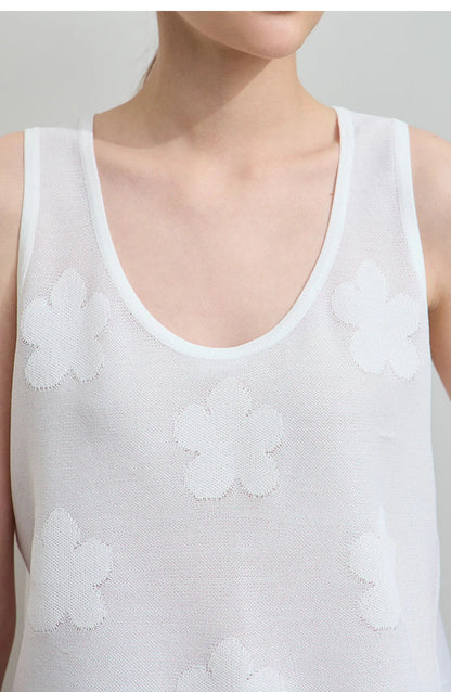 Summer New Knitted Camisole Women 2025 Solid Sleeveless U-neck Casual Tops for Woman Fashion Office Lady Clothing 12542111