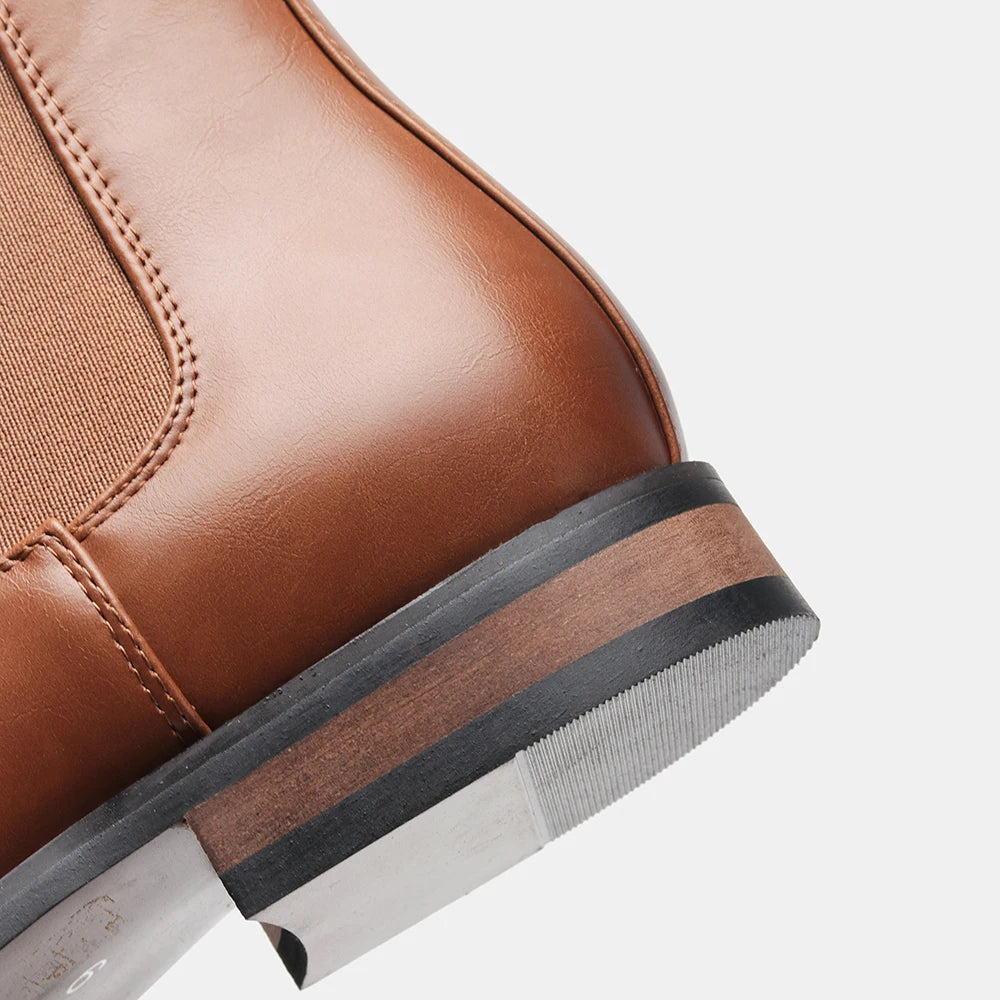 Chelsea Men Boots Fashion Brand Comfortable Leather Ankle Boots