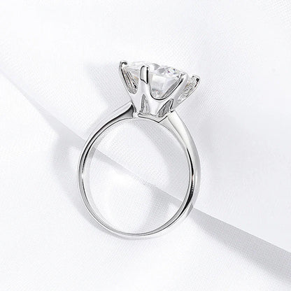 Smyoue Certified 1-5CT Moissanite Ring VVS1 Lab Diamond Solitaire Ring for Women Engagement Promise Wedding Band Jewelry Fine
