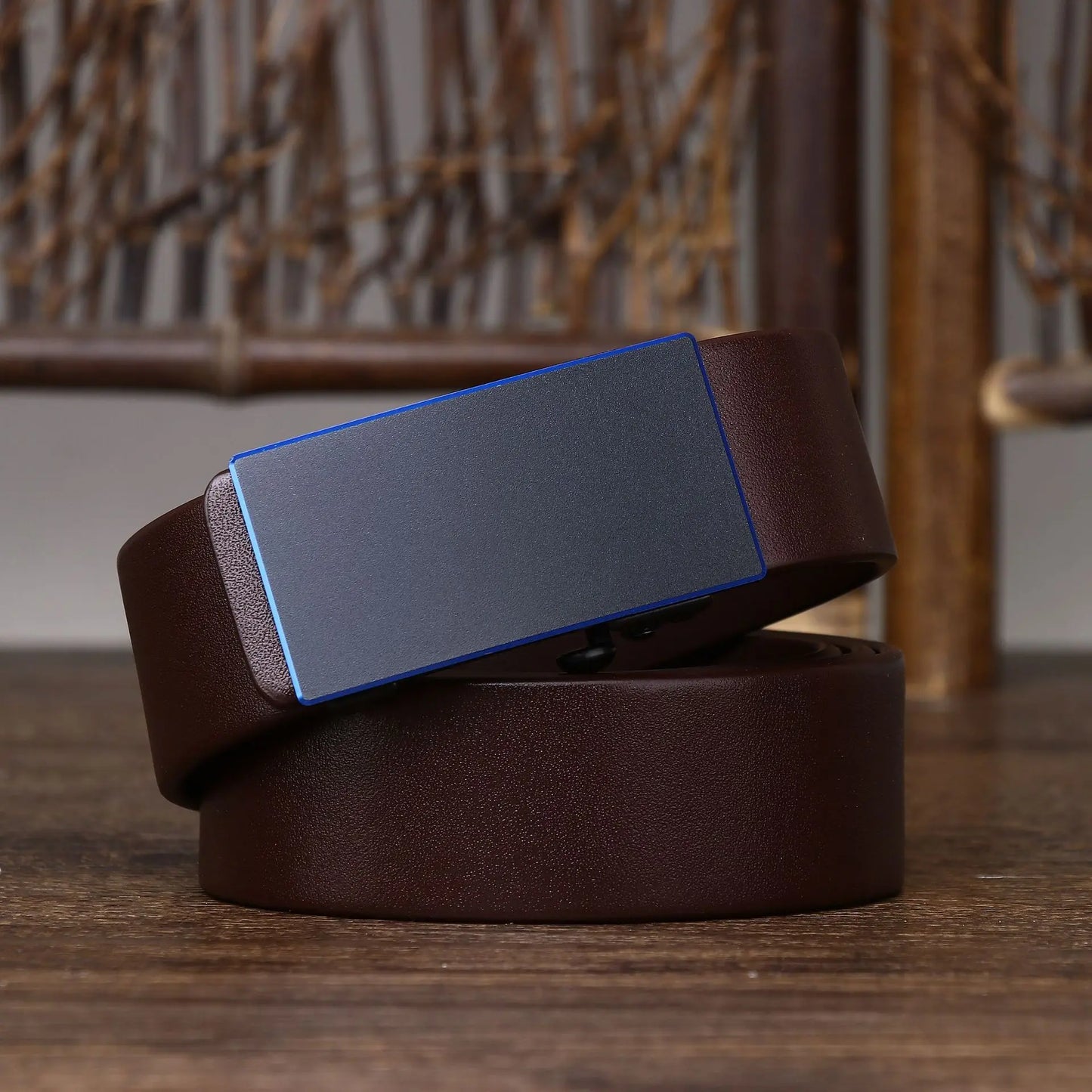 3.5CM Thick Cowhide Genuine Leathe Jeans Belt Business Toothless Automatic Buckle Belt Men High Quality Luxury Male Strap Cintos