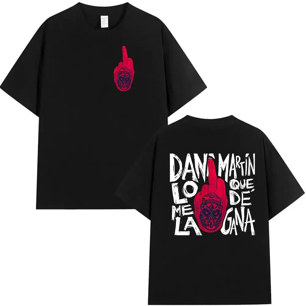Rapper Dani Martin Tour 2025-2026 Merch T Shirts Men's Pop Music Clothing Short Sleeve T-shirt Man Hip Hop Gothic Vintage Tshirt