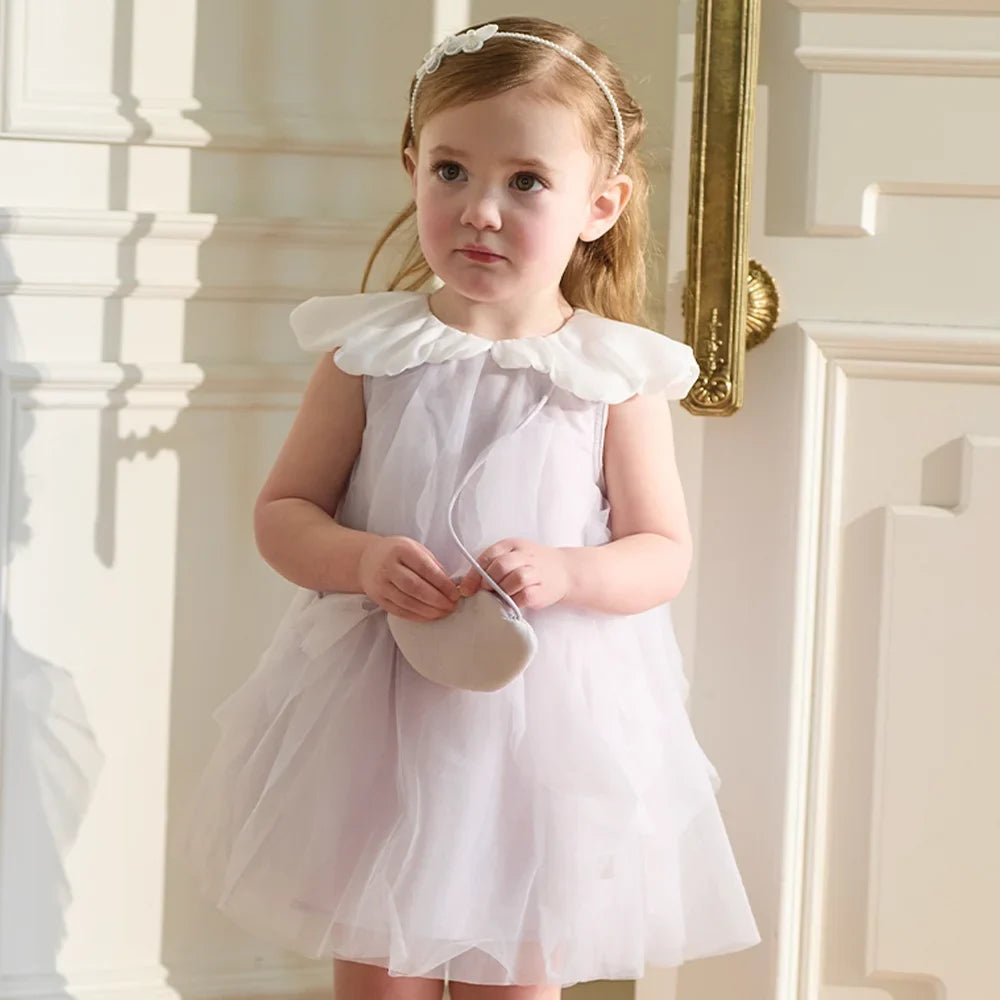 Girls Mesh Dresses Summer Baby Princess Dress Children Clothes Purple Sleeveless Elegant Cool Charm Party DB2261825