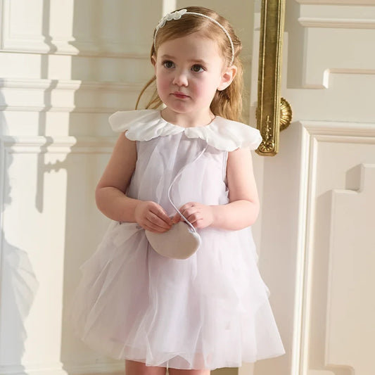 Girls Mesh Dresses Summer Baby Princess Dress Children Clothes Purple Sleeveless Elegant Cool Charm Party DB2261825