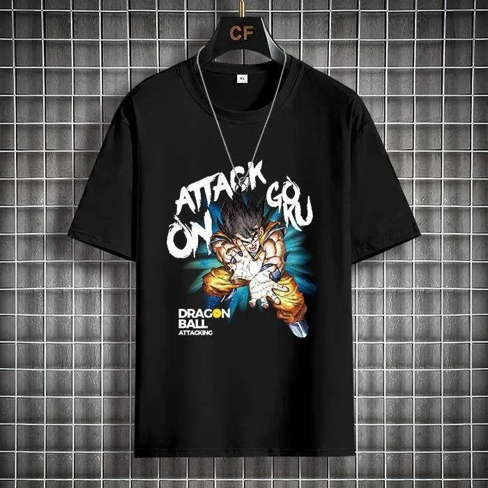 2026 Summer Dragon Ball Z Summer Trendy Short Sleeve Loose Fit T-Shirt Collaborative Release Bird Mountain Memorial Anime Goku