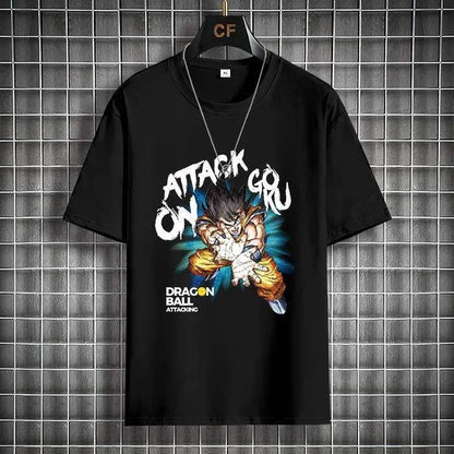 2026 Summer Dragon Ball Z Summer Trendy Short Sleeve Loose Fit T-Shirt Collaborative Release Bird Mountain Memorial Anime Goku