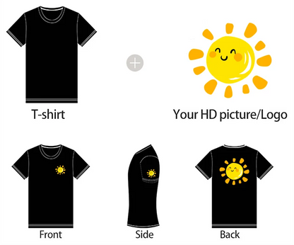 100% Cotton T-shirt Custom Logo Street Trend Short Sleeve T-shirt Embroidery Design European American Size Tops Printing Pattern