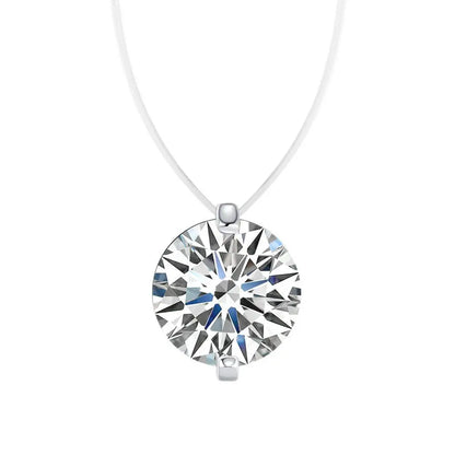 GRA Certified 1CT Marquise Cut Moissanite Pendant Necklace for Woman 925 Silver Fishing Line Water Drop Diamond Necklaces