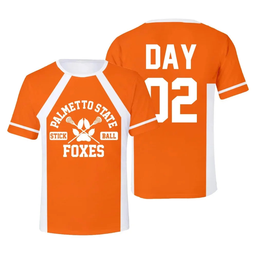 New The Foxhole Court Palmetto State Foxes Lacrosse Jersey Cosplay WILDS MINYARD 3D Tshirt Men/Women Short Sleeve Kids Tees