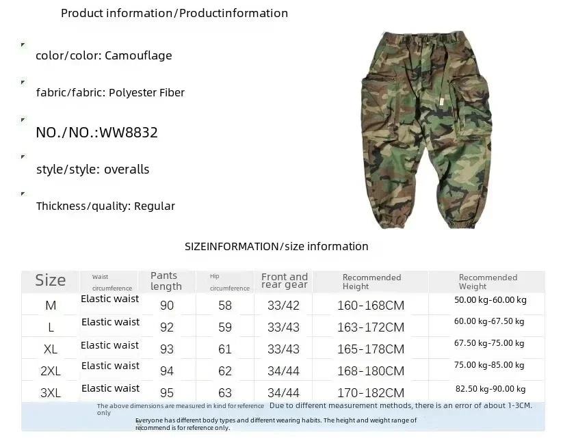 Cargo Pants For Men  2024 Korean style Casual Tightened Nine-point Pants Men's Trendy Multiple pockets Harem Pants