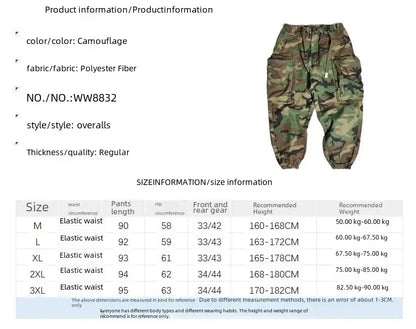 Cargo Pants For Men  2024 Korean style Casual Tightened Nine-point Pants Men's Trendy Multiple pockets Harem Pants
