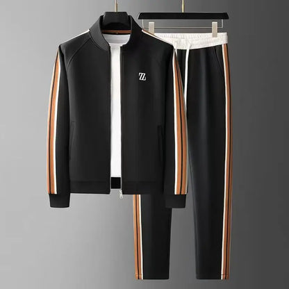 Spring Autumn Fashion Embroidered LOGO Men's Sports and Leisure  Jacket Pants 2-pc Set Youth Street Party Brand Men Sets