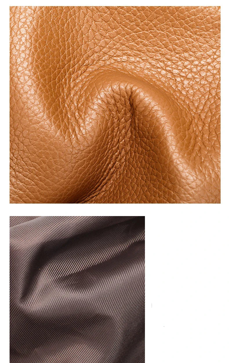 Genuine Leather Women Underarm Bag Versatile Shoulder Handbag Luxury Cowhide Female Crossbody Bag